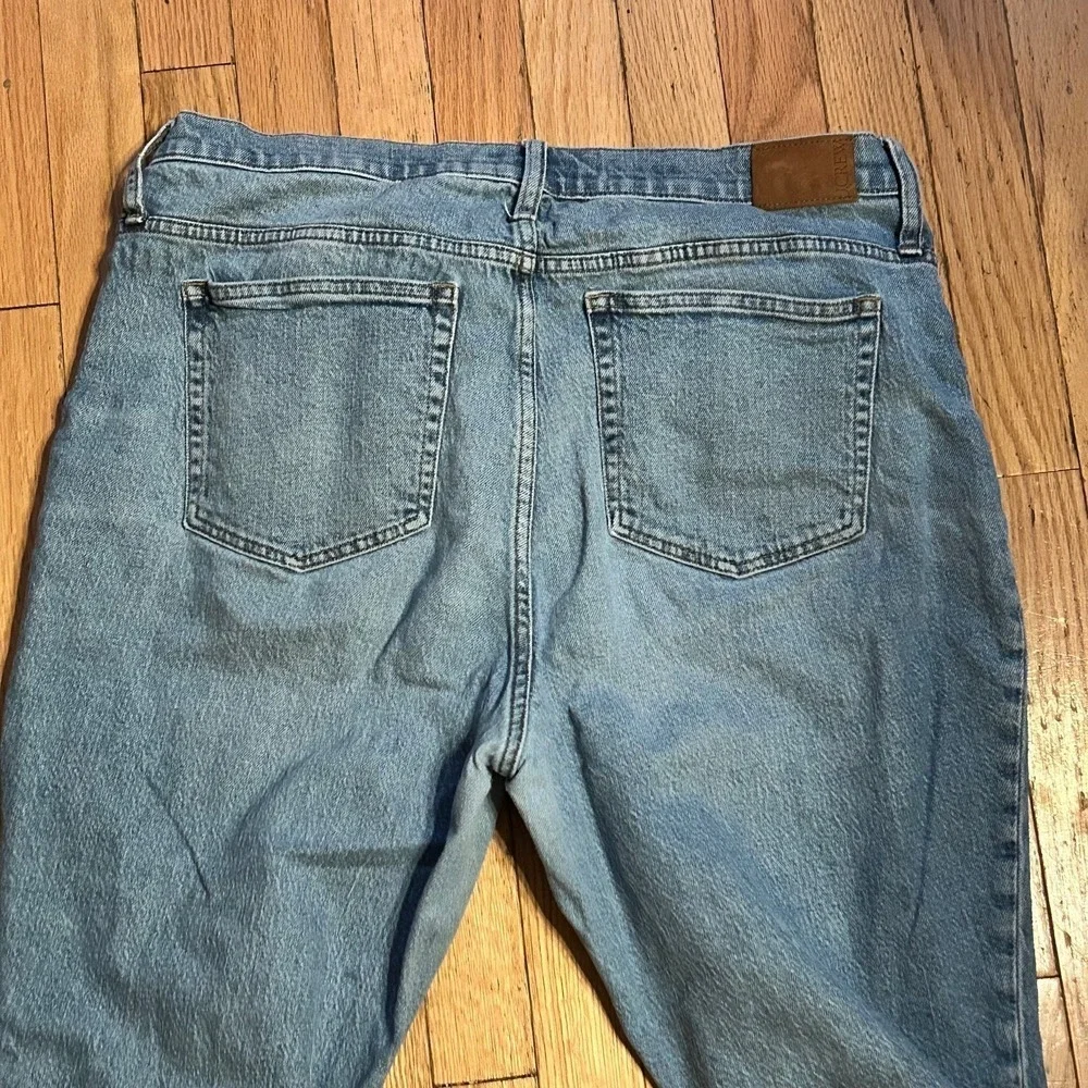 J‎ Crew Demi Boot Crop High Rise Raw Hem Medium Wash Denim Jean Siz 32 Tal T42-3